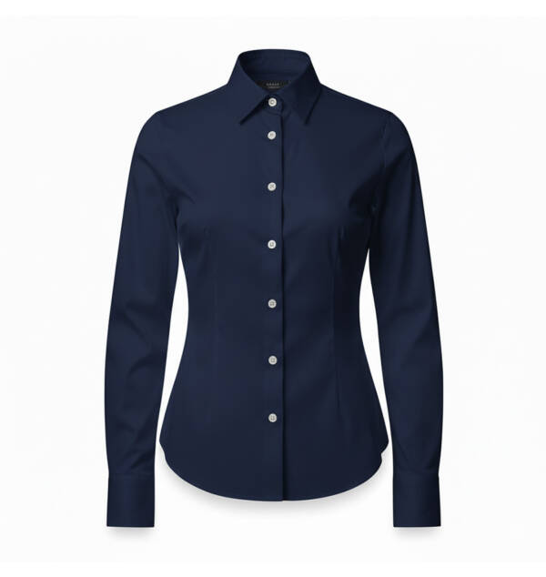 Camisa Formal Manga Larga Azul Marino Marca ZAPICO