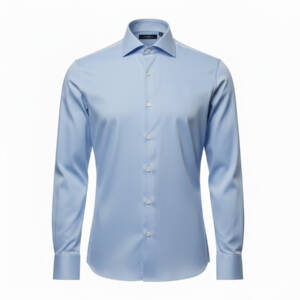 Camisa Formal Manga Larga Azul Marca ZAPICO