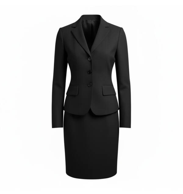 Traje Formal con Falda Dama Negro Marca ZAPICO