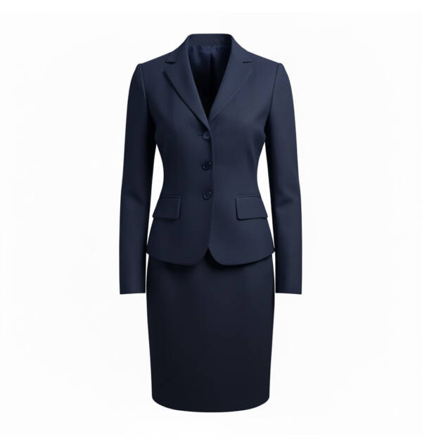 Traje Formal con Falda Dama Azul Marino Marca Zapico